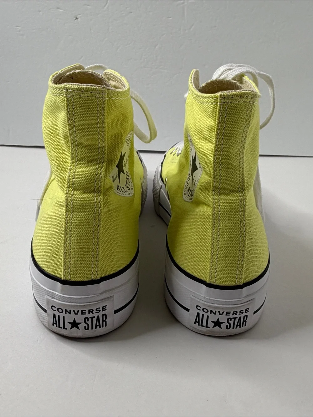 Converse Chuck Taylor All Star Platform High Hi Top Light Citron W7